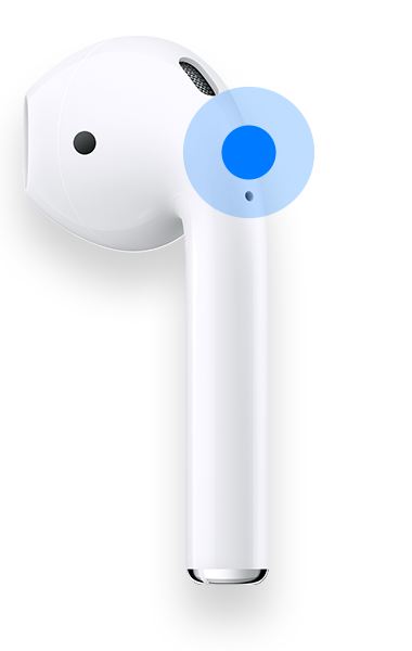 إيماءة الضغط على AirPods