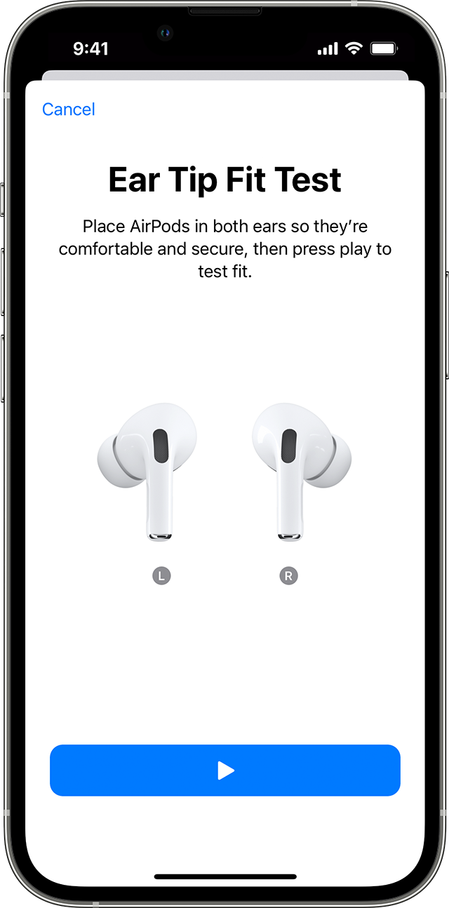 ios16-iphone13-pro-nastavitve-bluetooth-airpods-pro-eartip-preskus-udobja