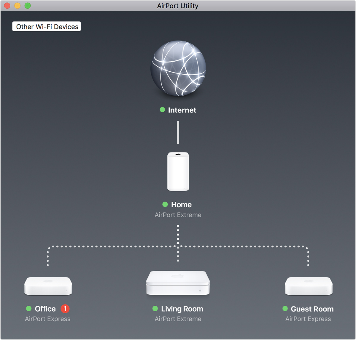 AirPort Utility on Mac