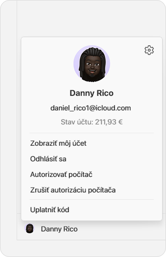 Obrazovka systému Windows s možnosťami Zobraziť profil a Zobraziť môj účet.