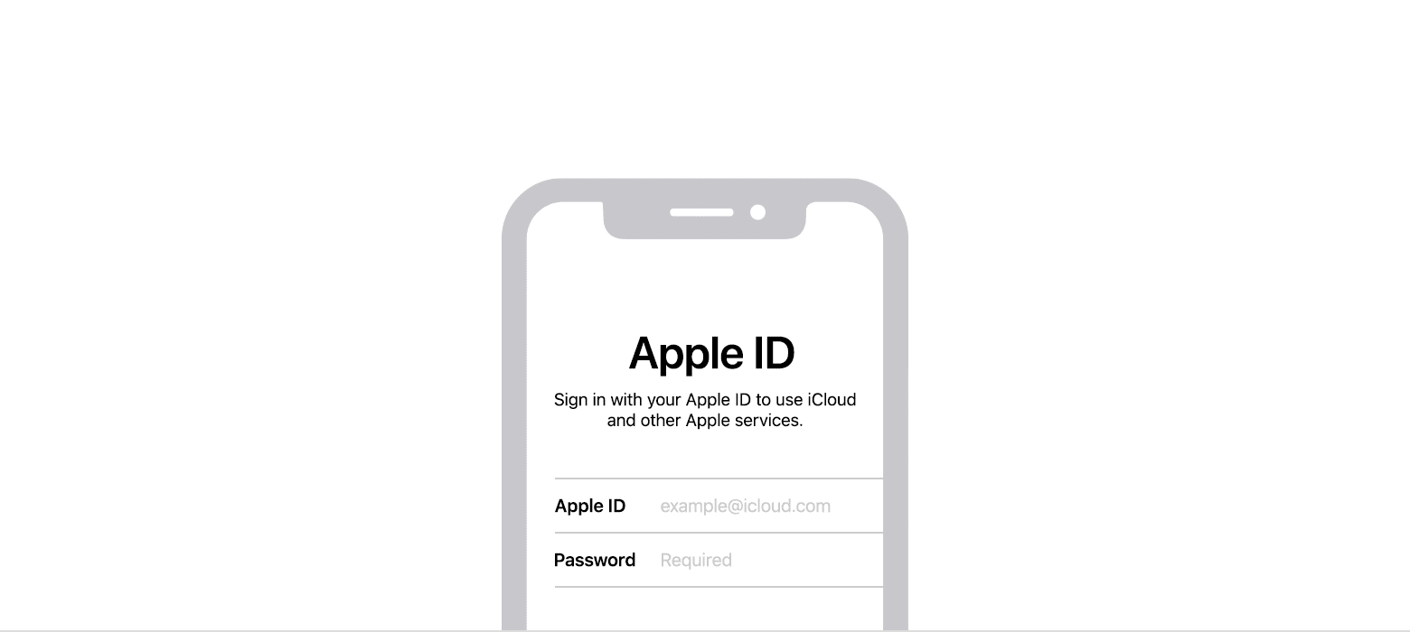 animácia Apple ID na iPhone XS