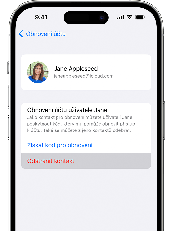 On iPhone, remove yourself as someone's recovery contact