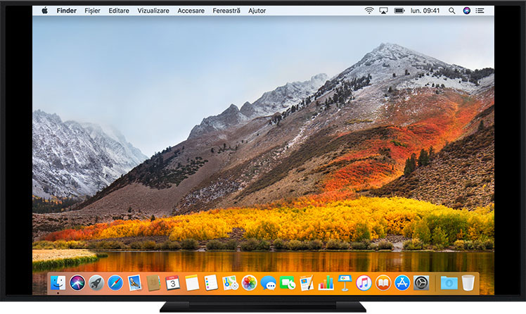 Subscanare desktop macOS High Sierra