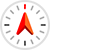 Czerwono-biała ikona aplikacji Kompas