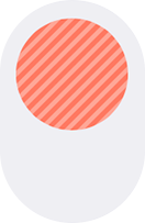 Red stripes on a circle.