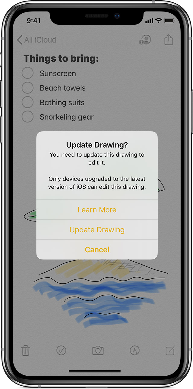 ios13-iphone-xs-notes-update-drawing-notification