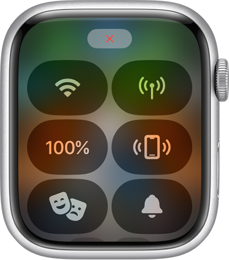حالة "غير متصل" على شاشة Apple Watch.