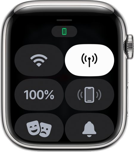 "مركز التحكم" على Apple Watch.