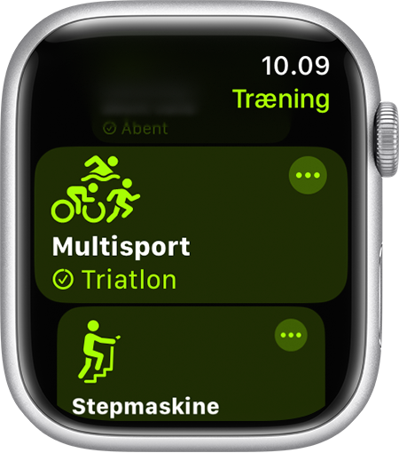 Multiesport-træning i appen Træning på Apple Watch.