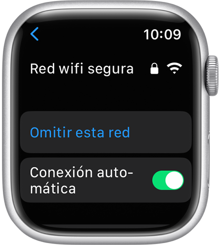 Opción Omitir esta red en el Apple Watch
