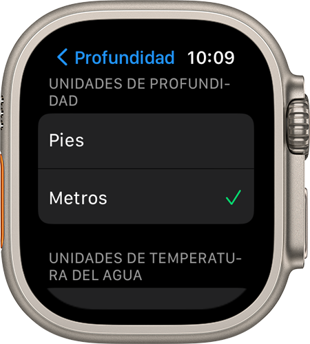 watchOS-9-Apple-Watch-Ultra-configuración-profundidad-pies-seleccionado