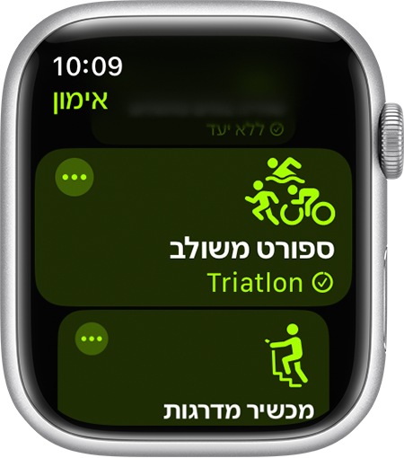 האפשרות 'ספורט משולב' ביישום 'אימון' ב-Apple Watch.