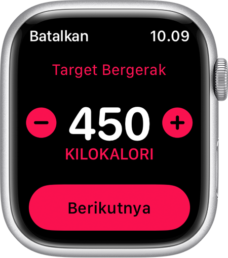 Menetapkan target Bergerak 450 kalori di Apple Watch.