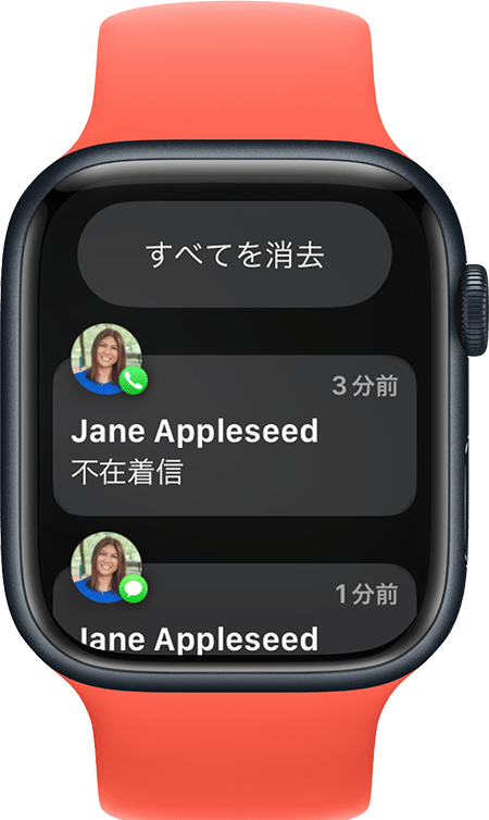 Apple Watch に「すべてを消去」ボタンが表示されているところ