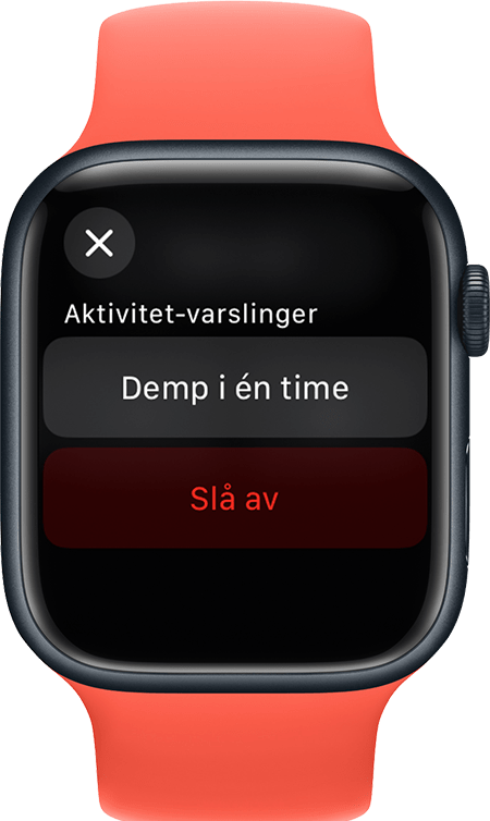 Apple Watch som viser varslinger dempet-skjermen