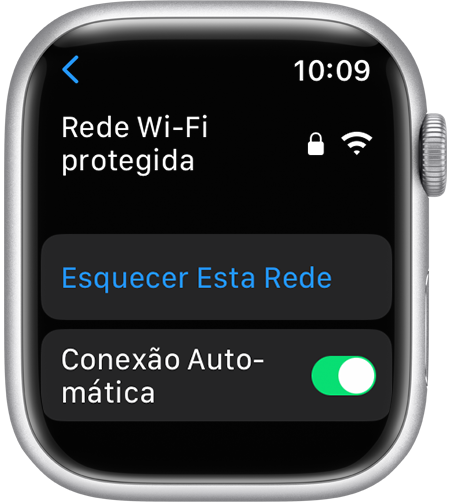 Opção "Esquecer Esta Rede" no Apple Watch