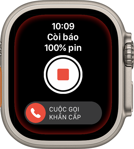 Dừng Còi báo trên Apple Watch Ultra