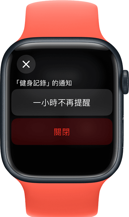 Apple Watch 正在顯示通知靜音畫面