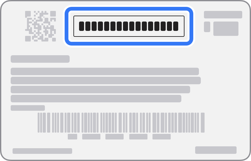 Emplacement du code d’utilisation au dos de cartes cadeaux App Store & iTunes et de cartes cadeaux Apple Store