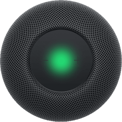 HomePod 揚聲器頂部持續閃爍綠燈