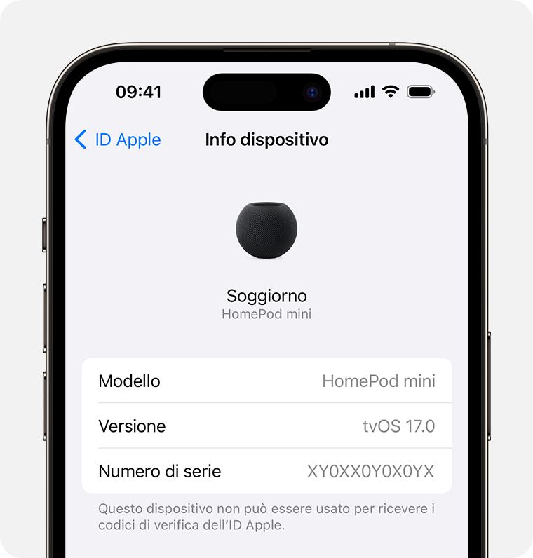 ios-17-iphone-14-pro-settings-apple-id-devices-homepod-serial