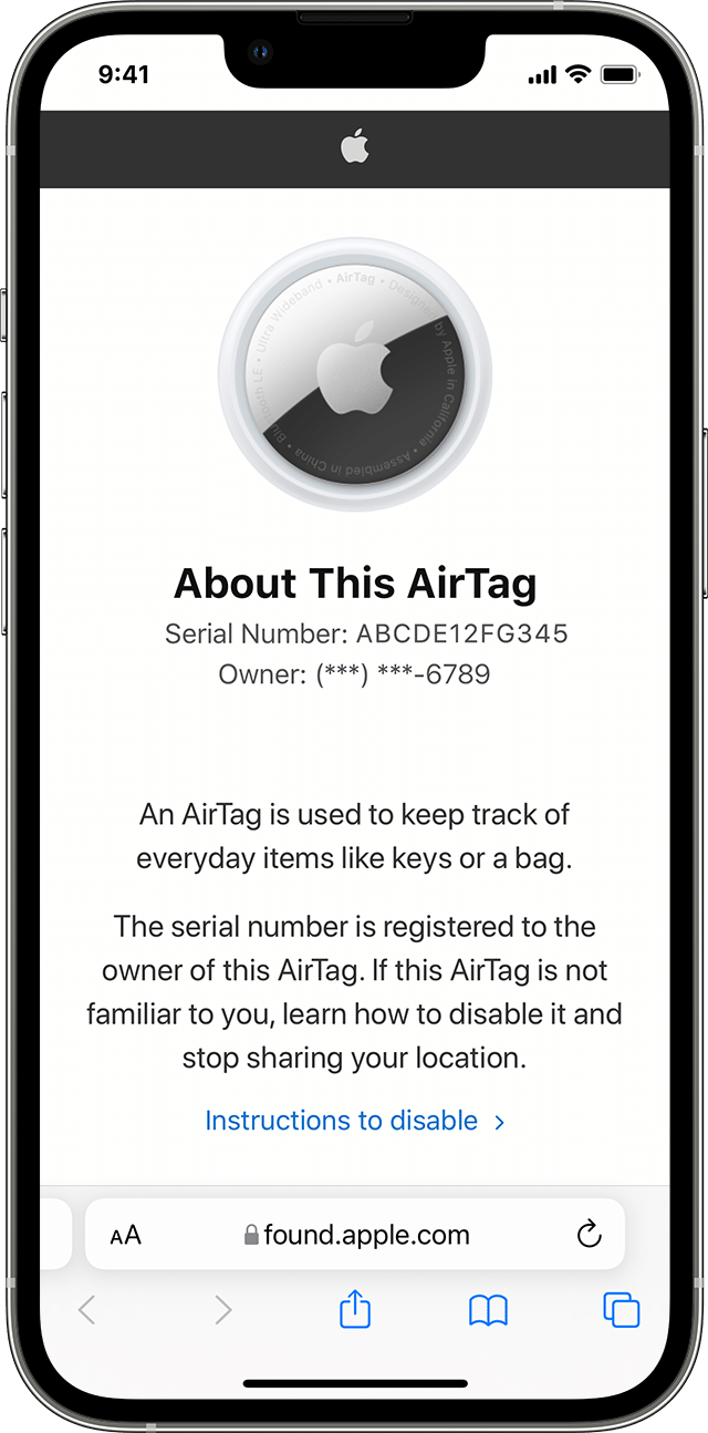 关于iPhone上的AirTag信息
