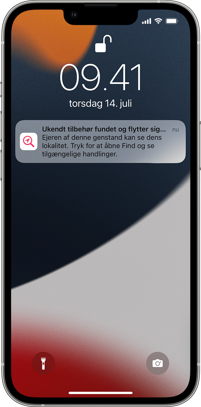 Advarsel om sporing på iPhone