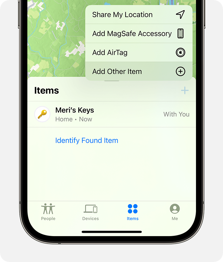 Add an AirTag to Find My to keep track of personal items