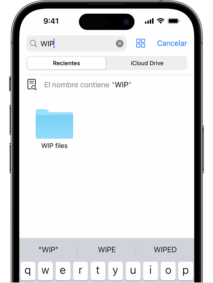 Una imagen de la app Archivos en el iPhone en la que se muestran una ...