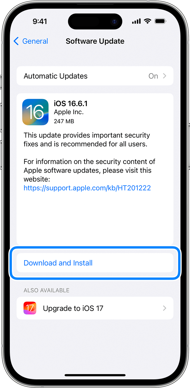 iOS 16，iPhone 14 Pro，设置，通用，软件更新，下载并安装，还提供，iOS 17