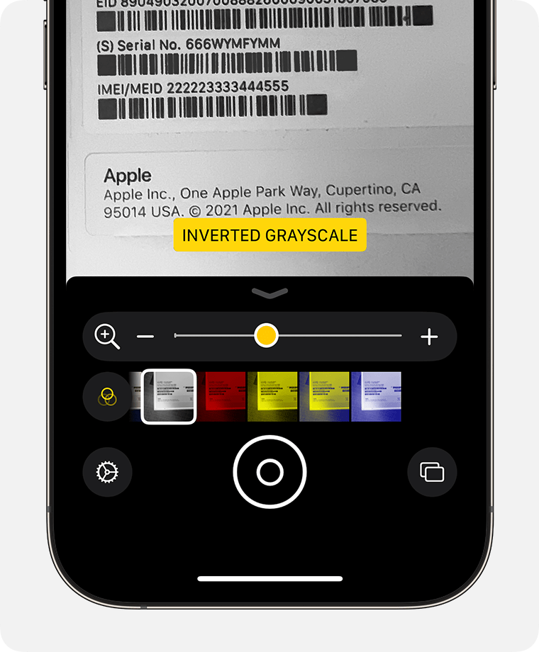 iOS 17 iPhone 14 Pro 확대기 필터 반전 흑백음영