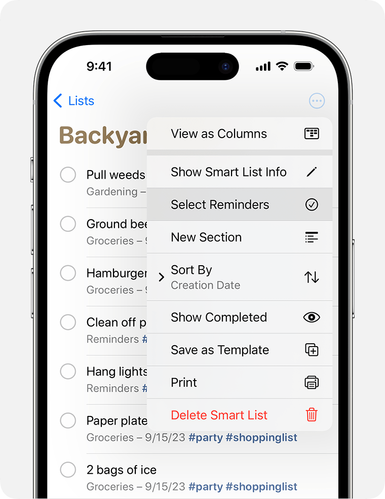 When you view a Note, tap the More button to reveal more options.