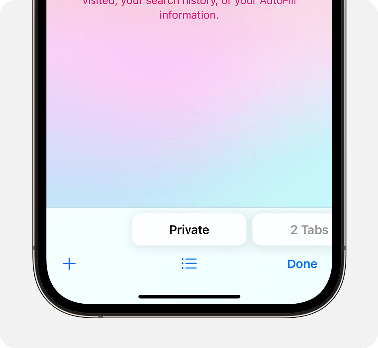 an-iphone-showing-the-safari-app-with-the-private-tab-group-selected