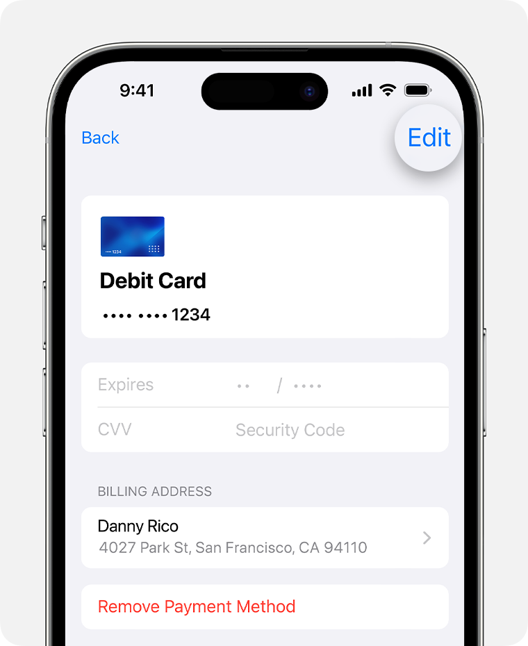 Agregar una forma de pago a tu Apple ID - Soporte técnico de Apple (US)