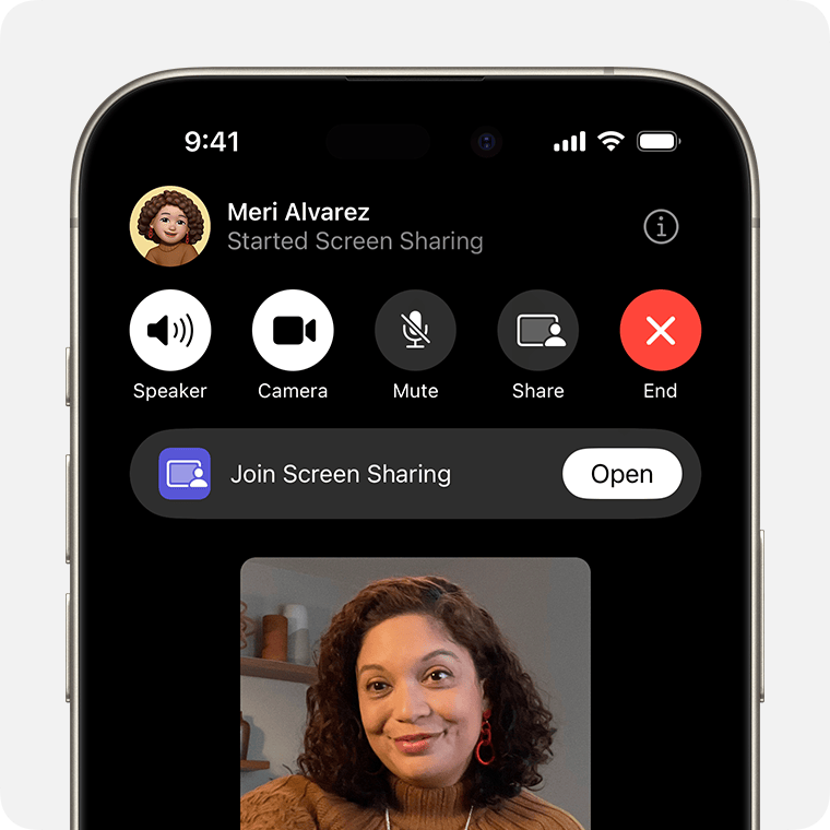 Share your screen in FaceTime on your iPhone or iPad - Apple Support (CA)