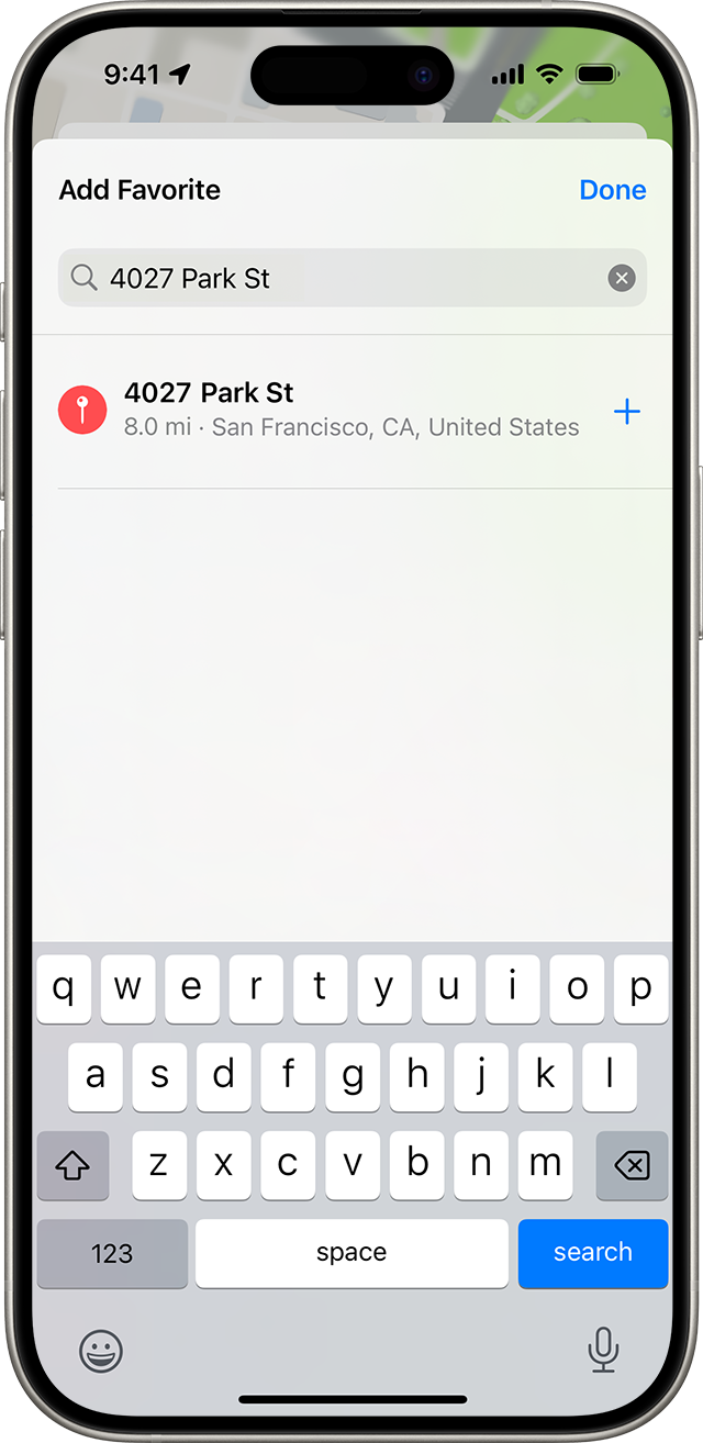 add locations to your Favourites within Maps on your iPhone