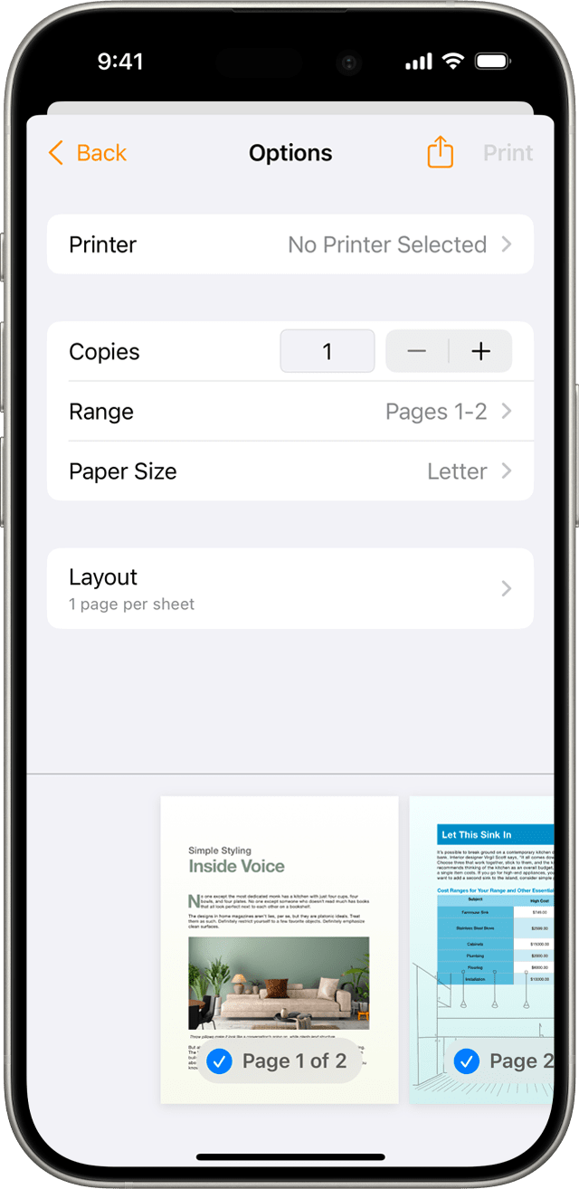 Use AirPrint to print from your iPhone or iPad - Apple Support