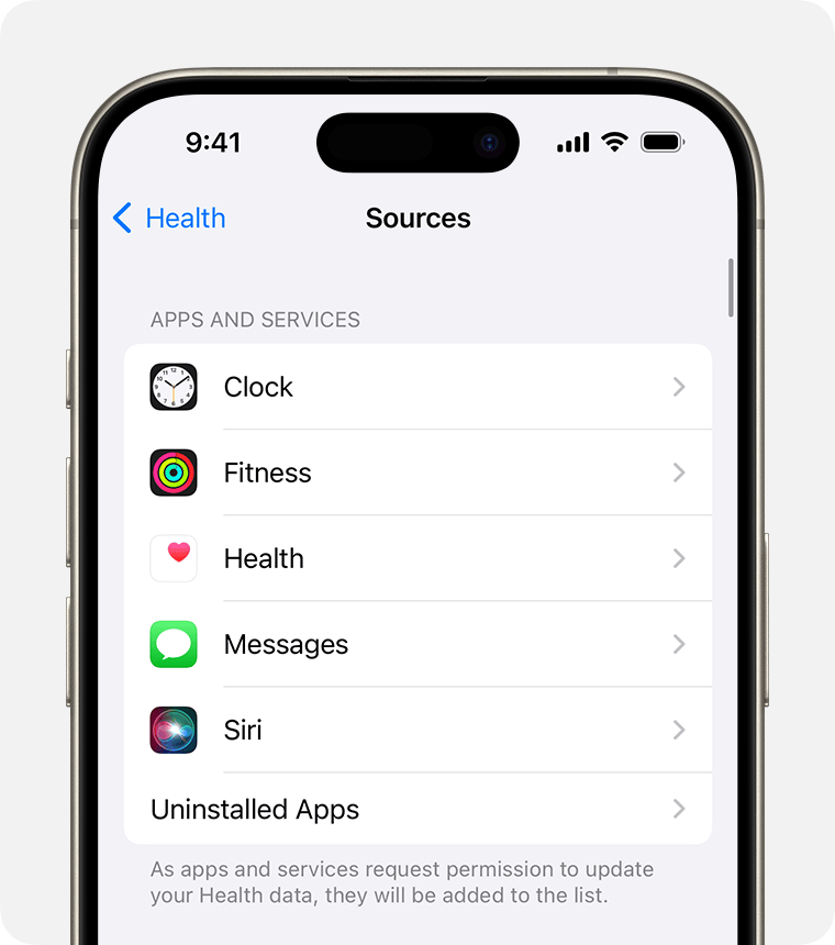 In Health settings on iPhone, tap Siri to turn Siri’s access to Health app data on or off.