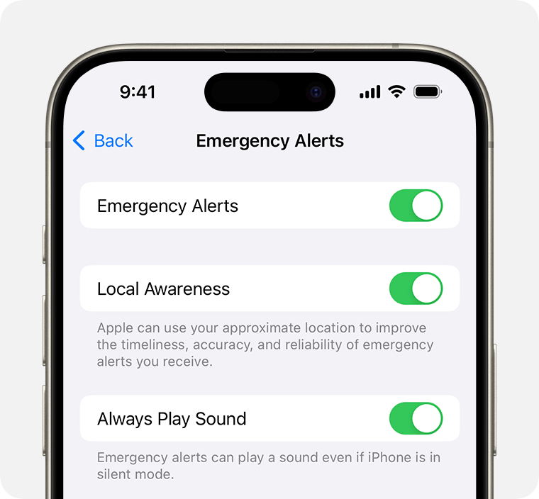 When you turn on Local Awareness, you improve the timeliness, accuracy, and reliability of emergency alerts you recieve, such as Earthquake Alerts.