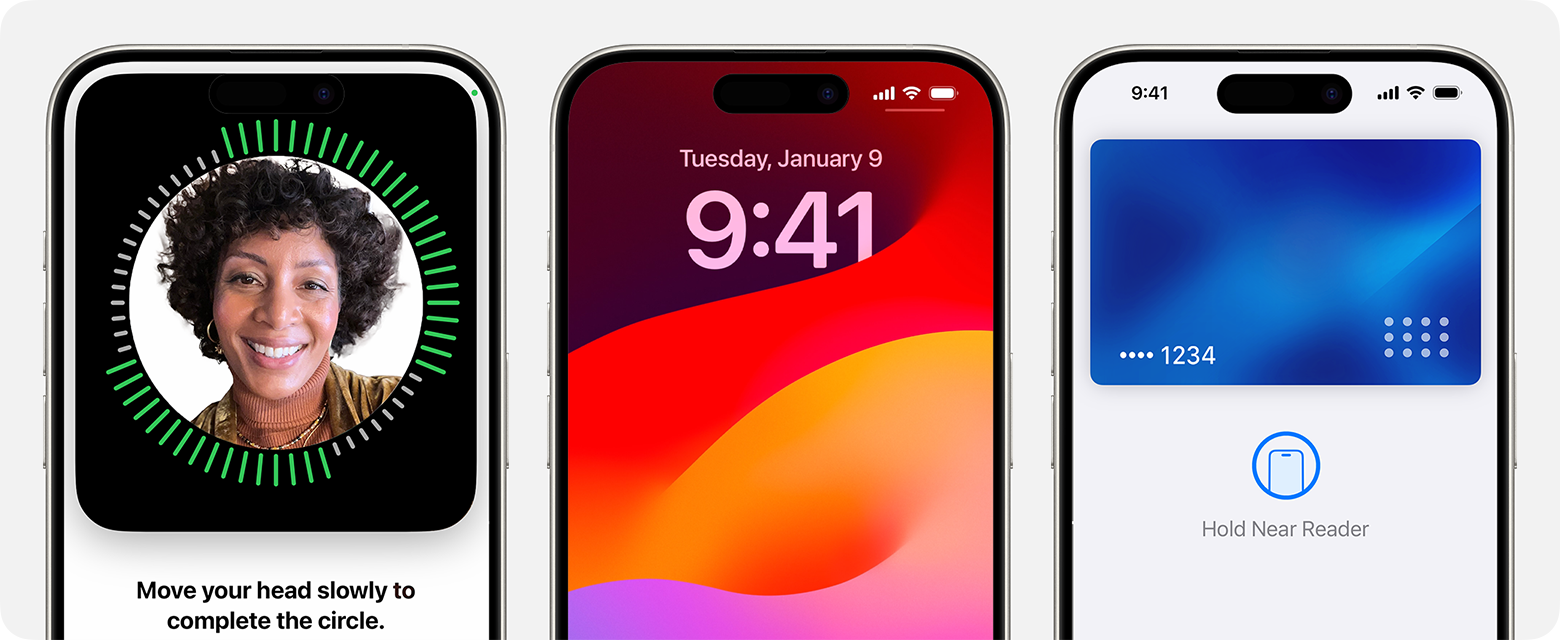 Some of the ways Face ID works on iPhone: setting up the feature, unlocking the phone and authenticating purchases
