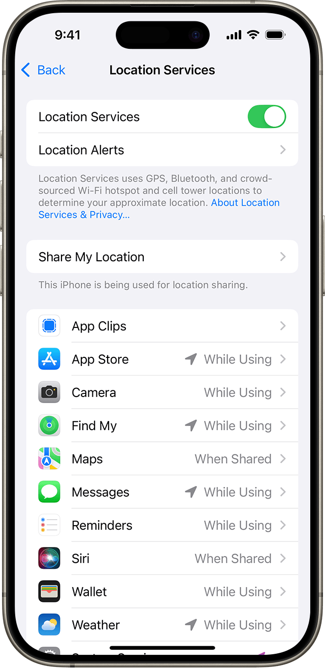 Configuración de Localización en el iPhone