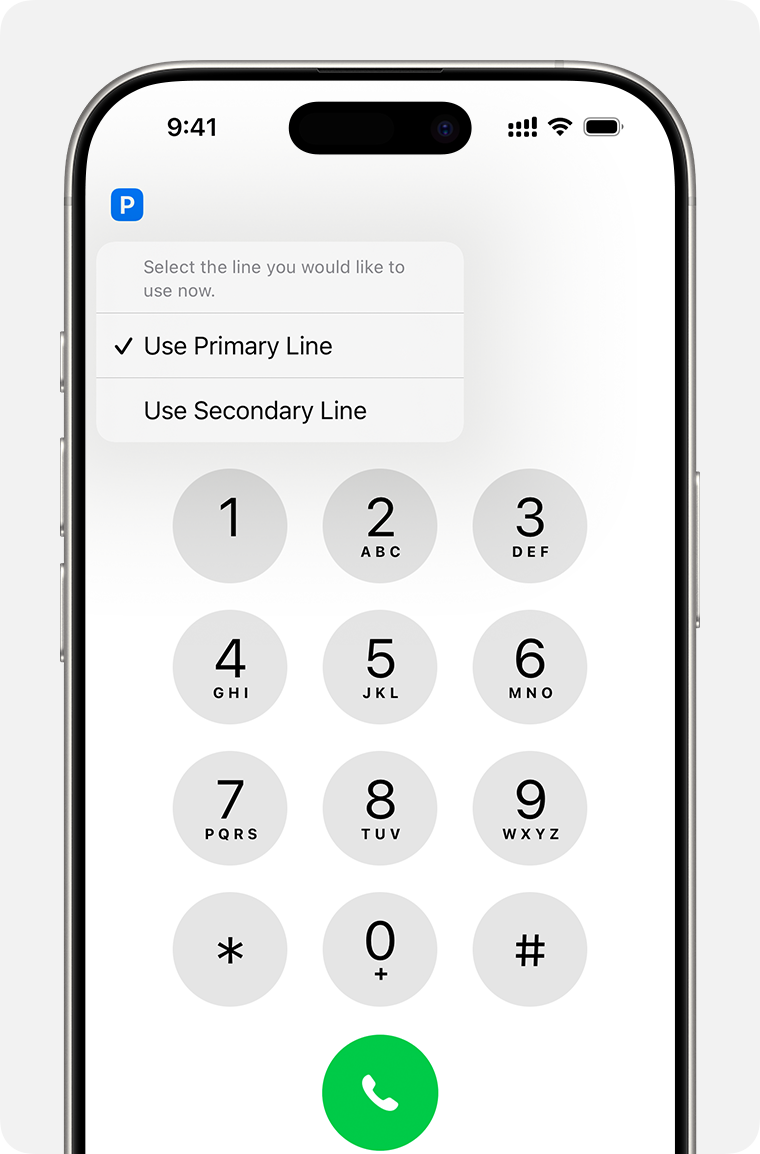 Dual eSIM phone switching phone numbers from the keypad