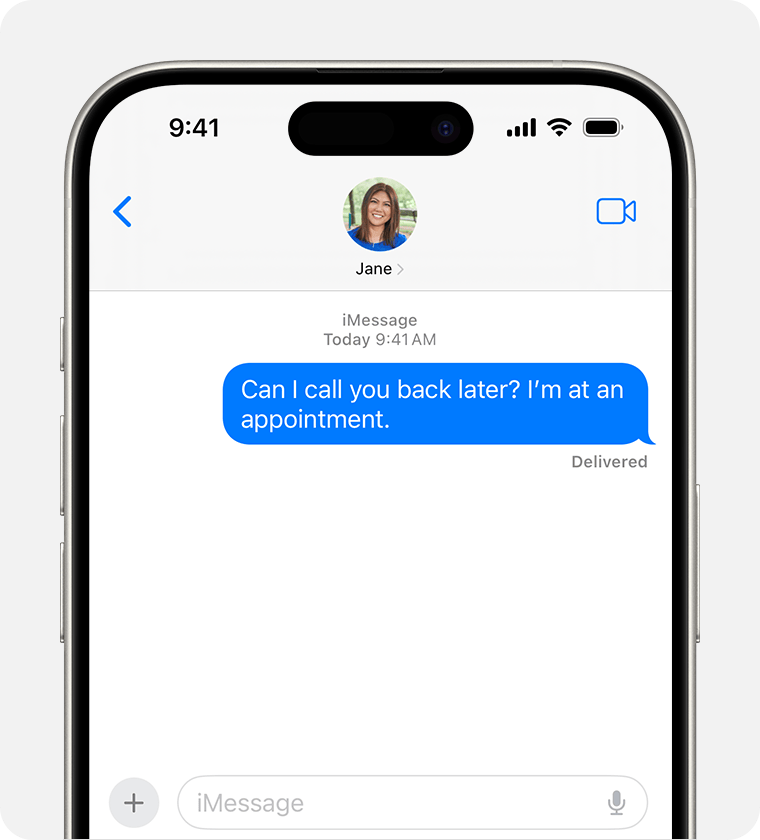 A kék buborék azt jelenti, hogy az üzenetet iMessage-ként küldték.