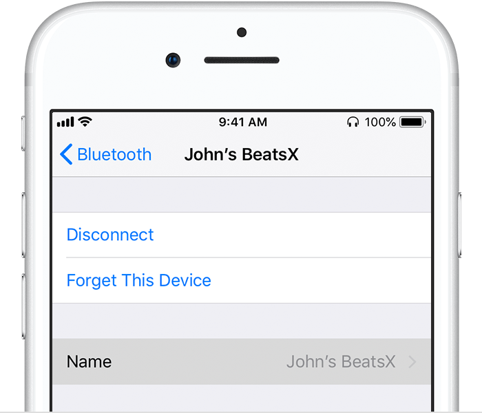 Nastavení doplňku Bluetooth na iPhonu