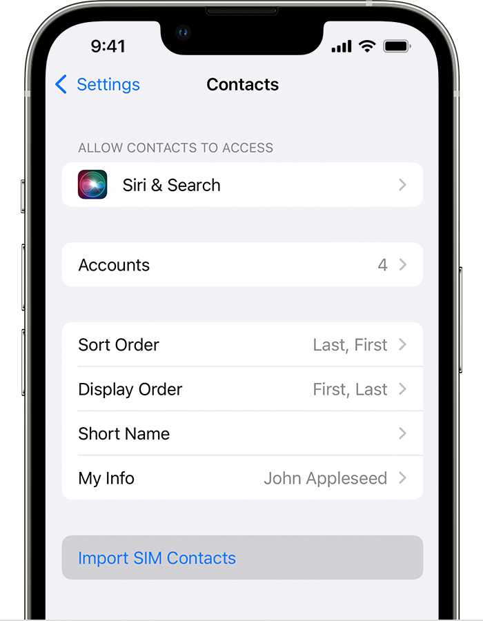 Import contacts from your SIM card to your iPhone - Apple Support