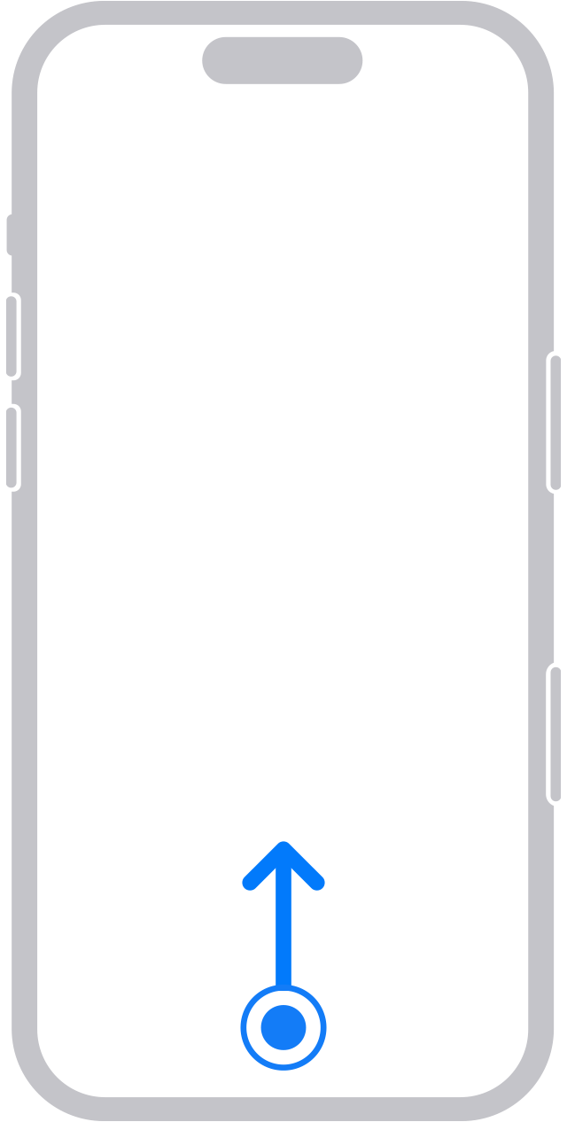 使用 Face ID，從 iPhone 螢幕底部向上滑動