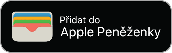 Tlačítko Přidat do Peněženky Apple