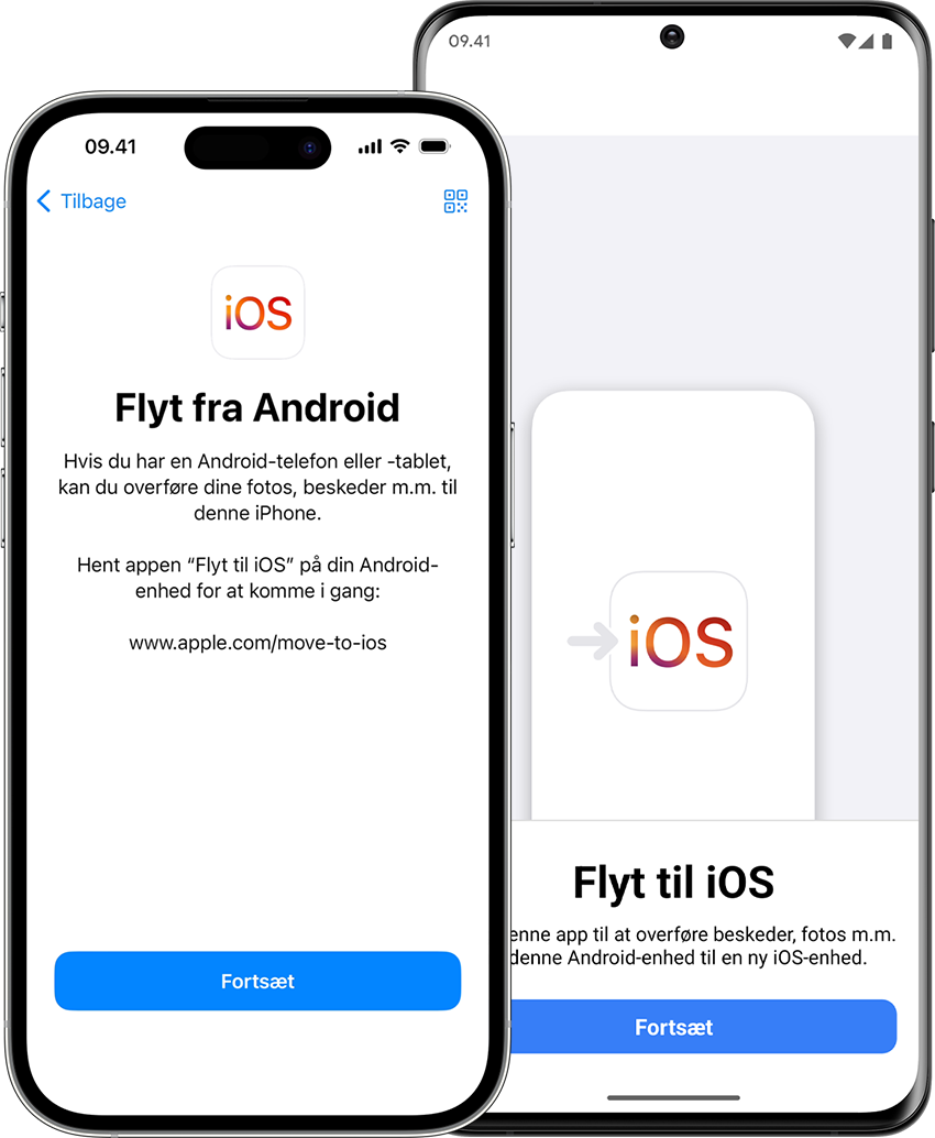 Appen "Flyt til iOS" hjælper med at overføre data fra din Android-telefon til en ny iPhone.