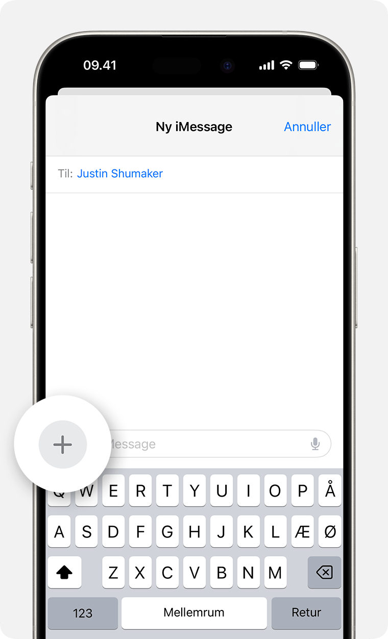 En iPhone med en visning af, hvordan du finder iMessage-apps