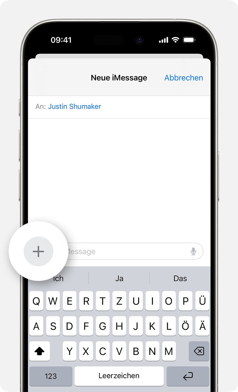 Ein iPhone, das zeigt, wie iMessage-Apps zu finden sind